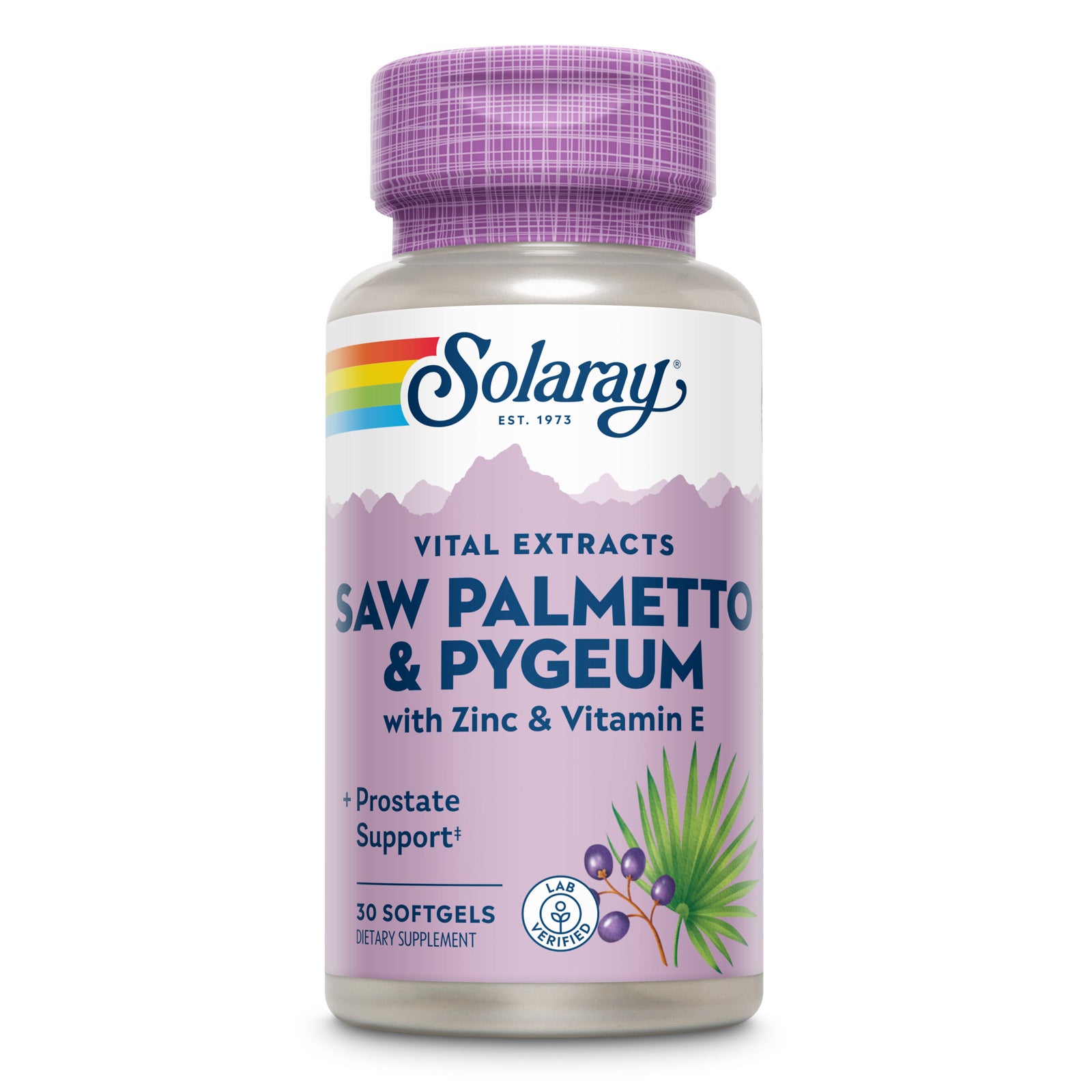 Solaray, Saw Palmetto & Pygeum with Zinc & Vitamin E, 30 Softgels UPC 076280037661 | HiLife Vitamins